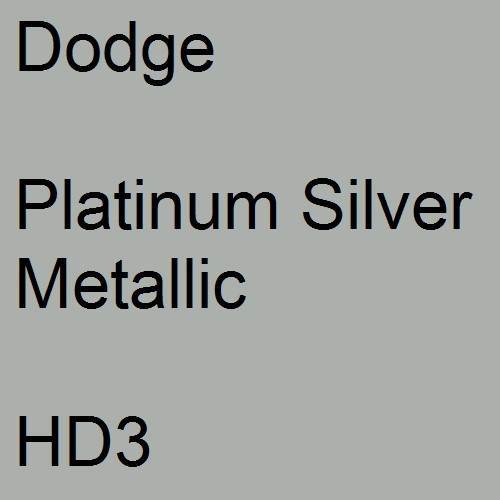 Dodge, Platinum Silver Metallic, HD3.